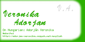 veronika adorjan business card